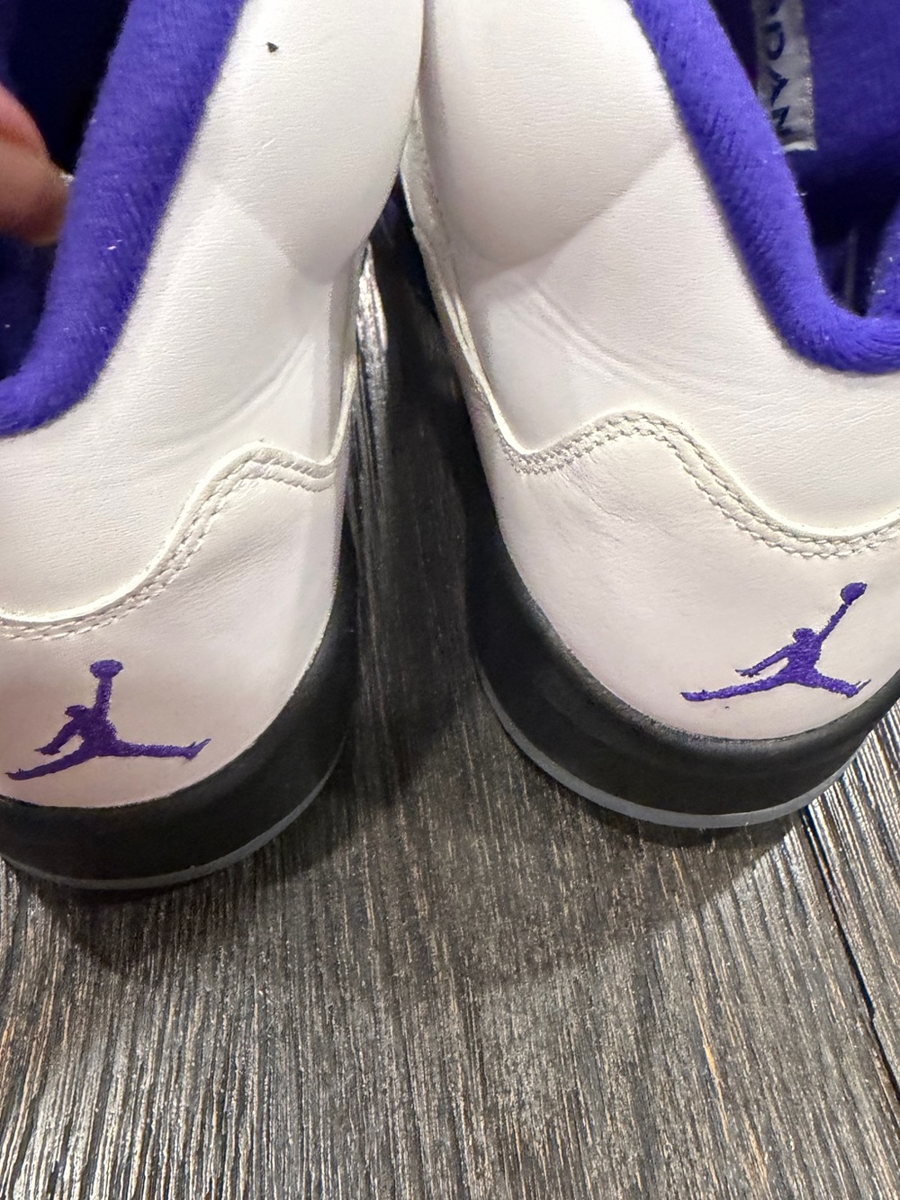 Jordan 5 Dark Concord White Purple Size 12 Preowned - Picture 8 of 10